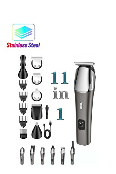 Luttec 11-in-1 Cordless Hair & Beard Trimmer with Storage Base