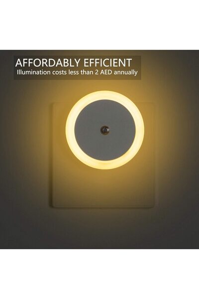 Generic 2 Pack LED Night Light Warm White Auto Sensor Plug In Compact Energy Saving