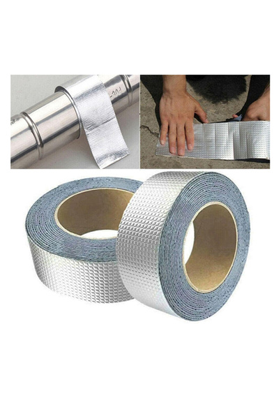 EHOME Leakage Repair Waterproof Tape for Pipe Leakage Roof Water Tape Leakage Solution Aluminium(5cmx5m)
