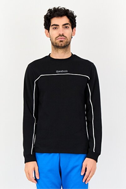 Reebok Men Sportswear Fit Long Sleeve Outdoor Sweatshirt, Black