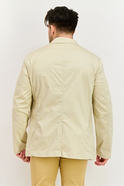 CELIO Men Regular Fit Solid Blazer, Beige