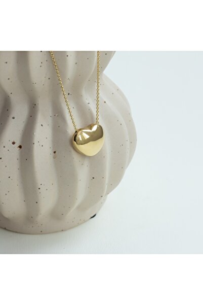 OEM Silver Necklace Golden Heart Maxi