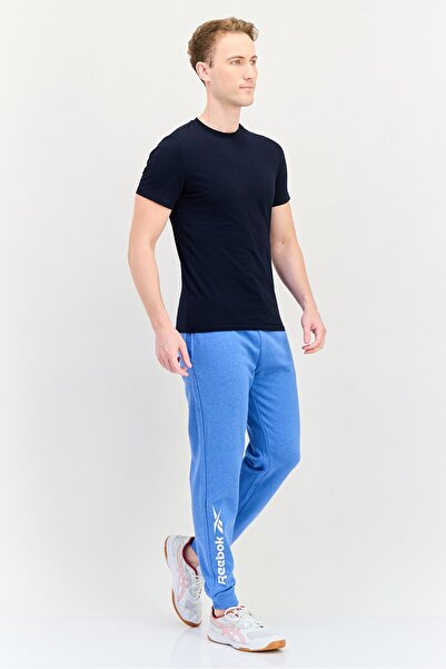 Reebok Men Sportswear Fit Brand Logo Outdoor Jogger Pants, Blue