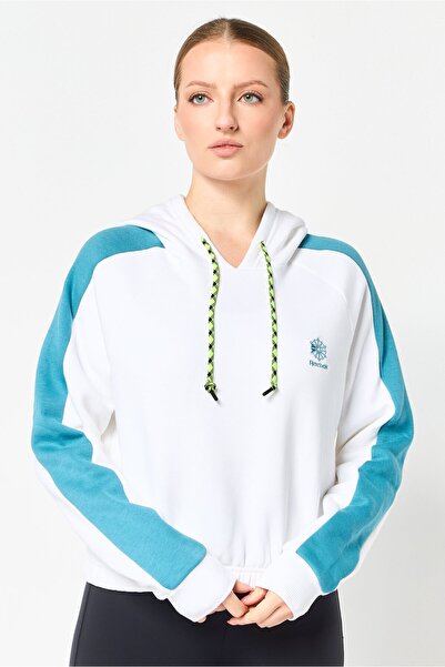 Reebok Women Sportswear Fit Long Sleeve Outdoor Hoodie, White