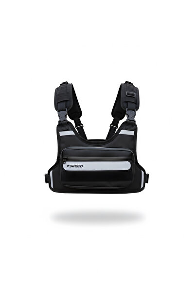 Xspeed Reflektörlü Yelek ve Sticker İçin Cırt Şeritli A Kalite Göğüs Çantası Yasaya Uygun