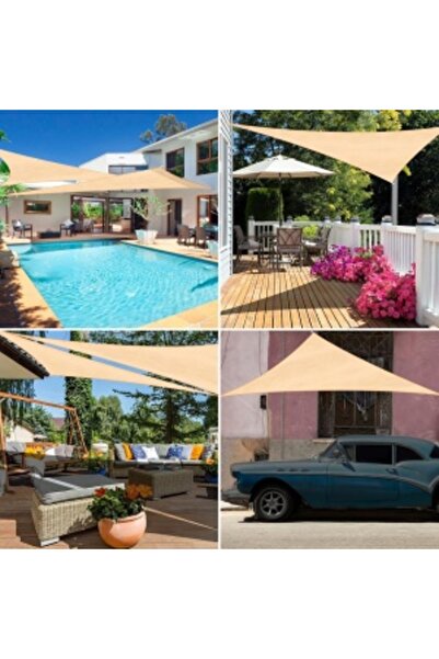 Artenova Triangular sunshade canopy with hanger, 180 g/m², rope included, 3 x 3 x 3 m