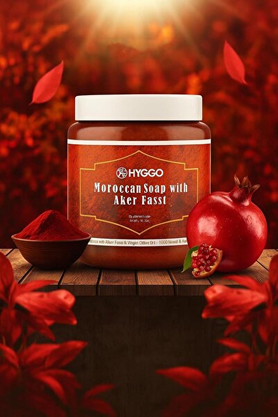 HYGGO Moroccan Aker Elfassi Soap 500g – 100% Natural Organic Hammam Cleanser