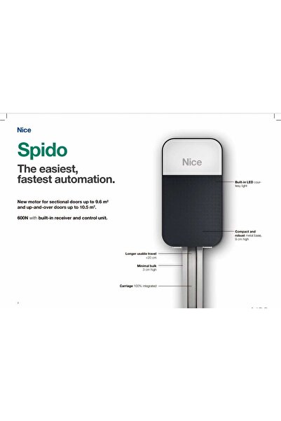 NİCE SPIDO1000 garage door automation up to 15sqm