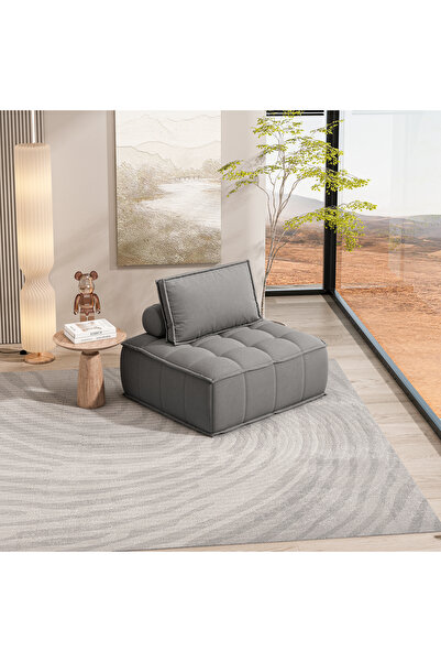 Sheinhome 1 Lazy Sofa (Living Room Edition), Tofu Block Design Sofa, Ergonomic Gray Compression Sofa