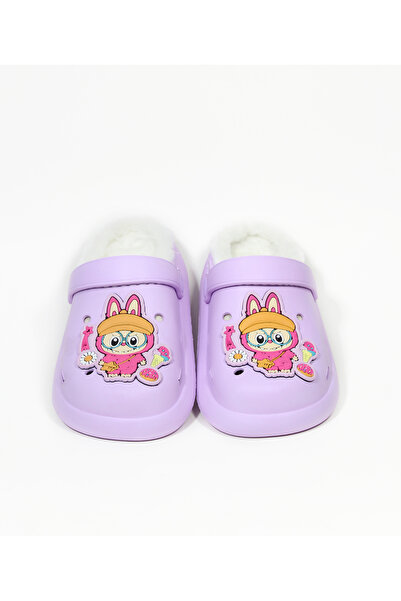 epona Daily, Fur Inside, Orthopedic, Non-Slip Sole, Children's Sandal Slippers with Labubu Figure