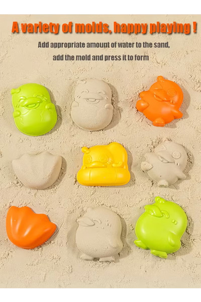 Generic Children's beach toys and toddler sandcastle toy set, including bucket, beach car, and sand shovel.