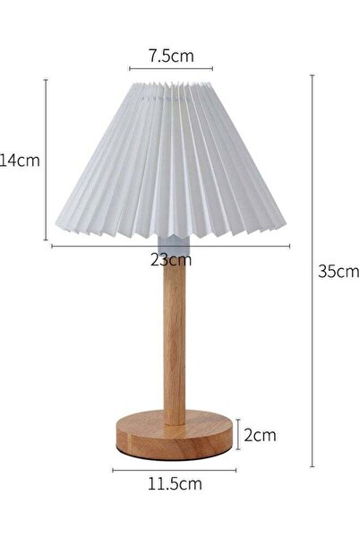 fulina Table Lamp,with Cloth Shade,Button Switch,for Living Room Bedroom,12 x 27 x 24cm