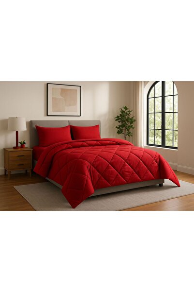 Zarif Home Striped Cotton Satin King Size Comforter Set - 3 Pcs