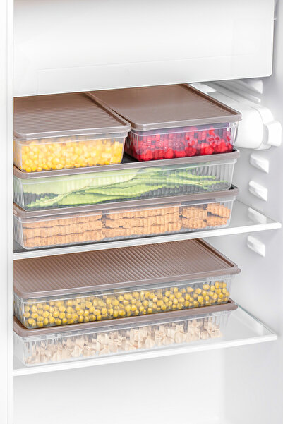 Porsima 5310 8-Piece Refrigerator Organizer Microwave and Deep Freezer Icebox Vegetable Storage Container - 2Lt