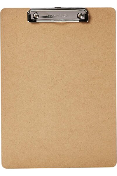 Amazon basics Solid Wood Clipboard for Office - 12-Pack, Brown