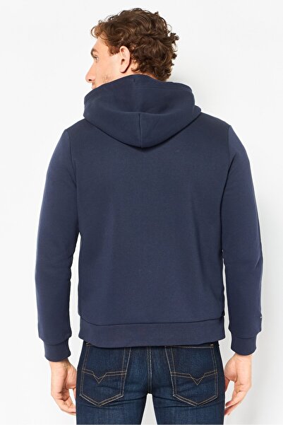 Gant Men Embroidered Logo Long Sleeve Hoodie, Navy