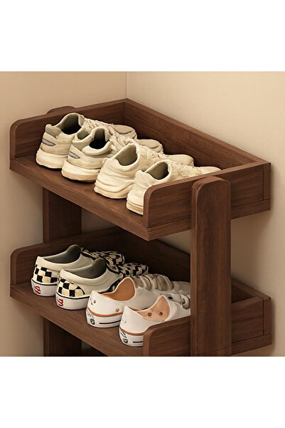 KEKE Multi Layer Movable Shoe Rack with Door Indoor Entryway Shoe Cabinet and Wall Integrated Storage