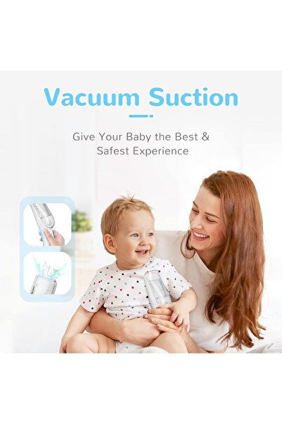 Generic FERRISA Baby Hair Clippers with Vacuum — Quiet, IPX7 Waterproof, Rechargeable