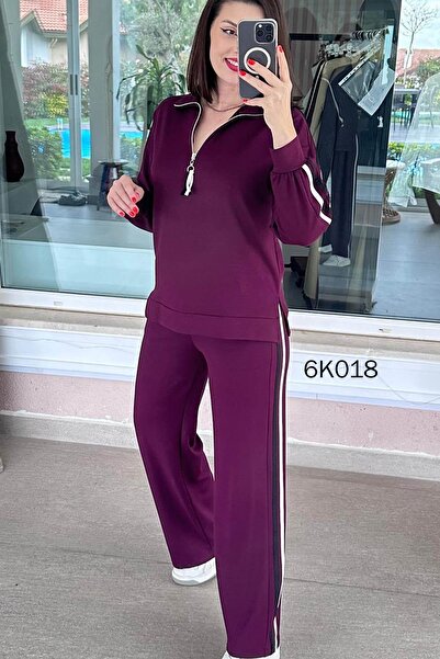 İnce Topuk Striped Modal Suit 6K018