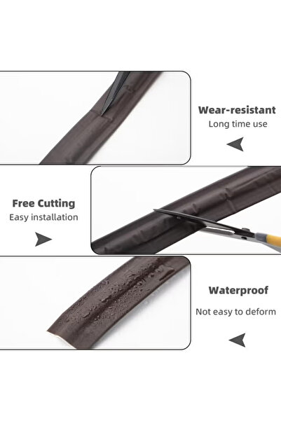 Generic Self Adhesive Window Gap Sealing Strip Windproof Seal Strip Weather Stripping Seal Strip 2M Brown