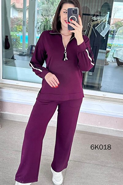 İnce Topuk Striped Modal Suit 6K018