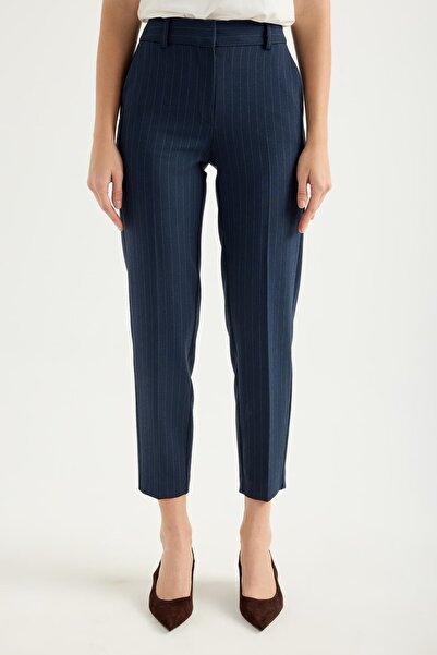 Masha Kate Striped Straight Cut Trousers