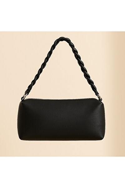 Global Örgü Saplı Omuz & Crossbody Çanta – Siyah – Şık ve Minimal Tasarım