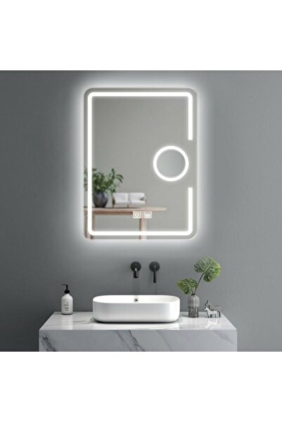 Smack LED Mirror with Demisting Function, 80×60 cm, EVDJ15 with Cosmetic Magn...