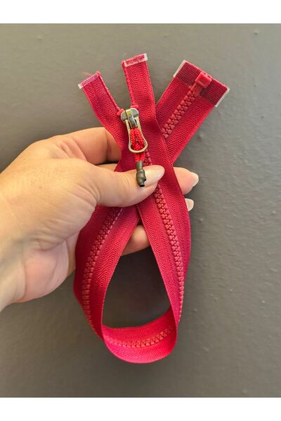 Gönülden Tasarım Fermoar cu dinți roșii 43X3 CM