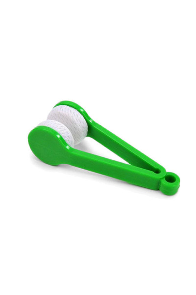 zola Eyeglass cleaning tool, with microfibre, green