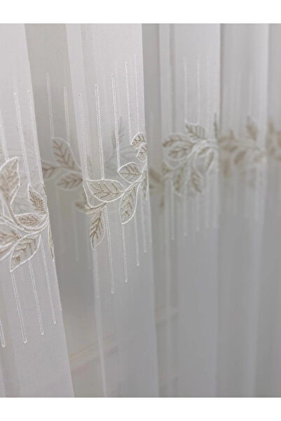 NİVEMESHOME 2572 V- 117 Hera Gold 1/2,5 Pleated Bamboo Tulle