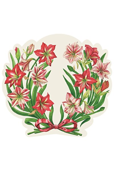Hester & Cook Изрязана подложка за хранене с амарилис