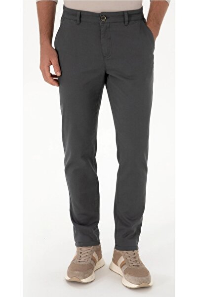 DYNAMO Men's Normal Belted Flat-Leg Pants with Side Pockets, Lycra, Top Quality Canvas Pants