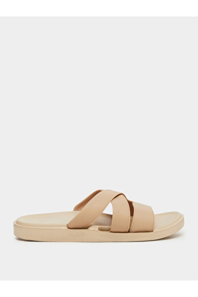 Styli Men Crisscross Strap Comfort Slides