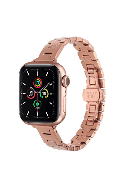 VARDAR AKSESUAR Watch 10 42mm Vrdr Krd-150 Metal Band Strap - Rose Gold