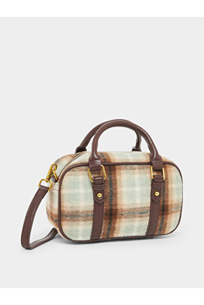 Styli Checked Pattern Bag with Detachable Strap