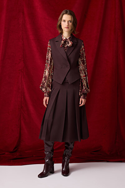 Jus De Pommes ACI KAHVE KOLSUZ KADIN YELEK ETEK TAKIM