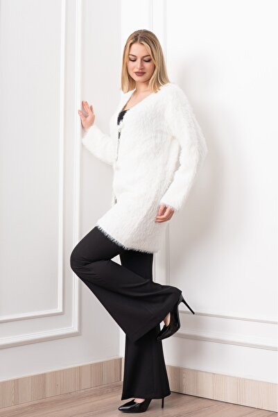 MissVina Softcloud Plush Lace-Up Cozy Cardigan