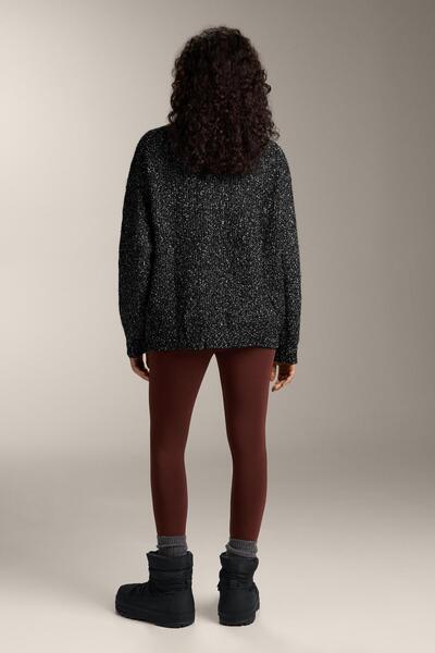 Oysho V-neck neps cardigan 27% wool