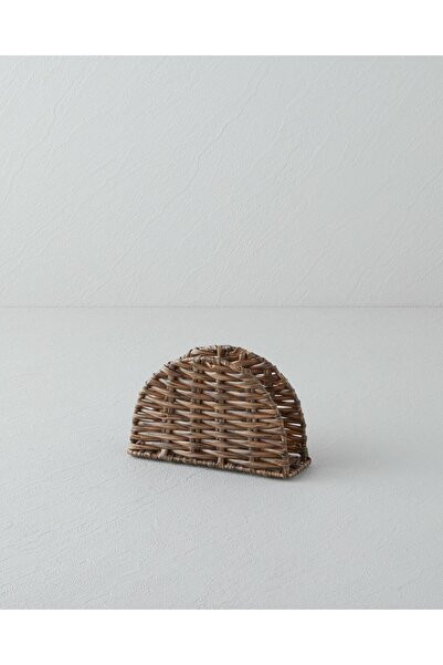 English Home Wicker Plastic Rattan Napkin Holder 15X9 cm Brown (13.11.2025)