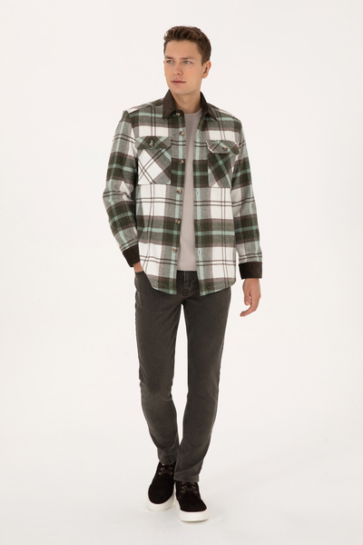 U.S. Polo Assn. Men's Light Khaki Long Sleeve Shirt 50308257-Vr183