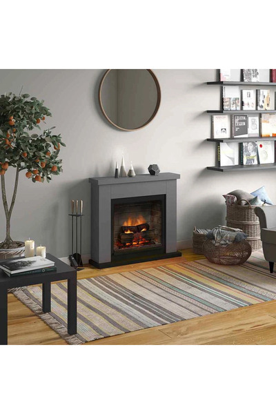 tagu Frode Solid Gray electric fireplace PowerFlame 2