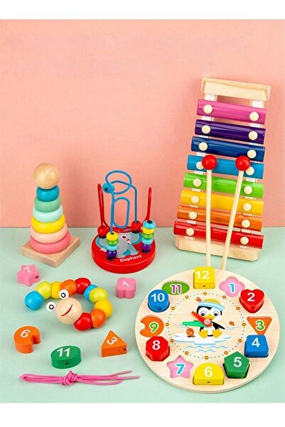 Generic 5 Pcs Infant Early Education Toys for 1-3+ Year Old Toddlers