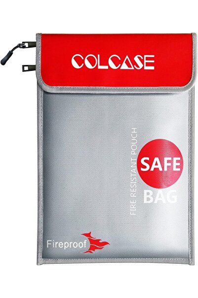 genernic Colcase Fireproof Document Bag 2200°F 15×11 in Silicone-Coated Water...