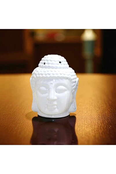 Kuzey Tacı Κεραμικό θυμιατήριο με μπούστο του Βούδα Κομψό διακοσμητικό Vip