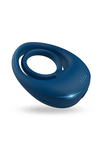 Obsessia StayHard inel pentru performanta masculina, 10 moduri vibratii, silicon, albastru