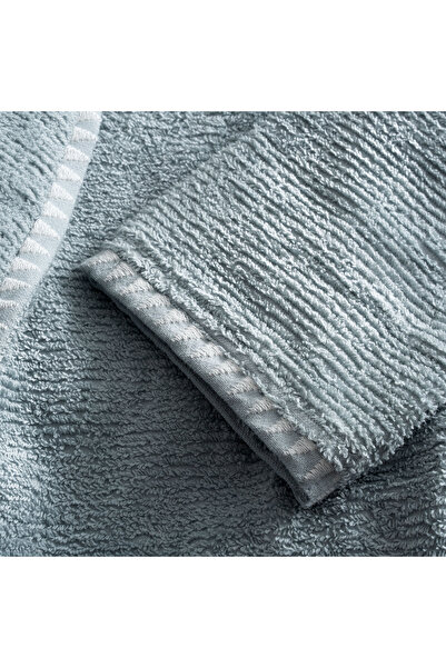 Green Black Tria Women's Bathrobe 100% Cotton Jacquard Mint