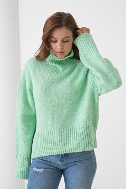 Miss Allos Women's High-Rise Soft Textured Knitwear Sweater