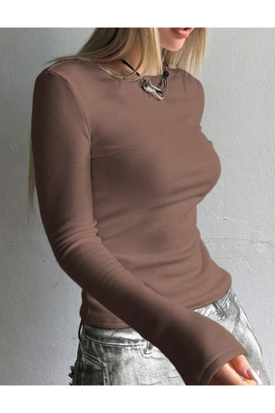 Sheya Shein Curve+ DAZY Blouse, Brown