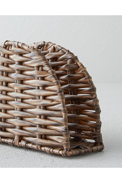 English Home Wicker Plastic Rattan Napkin Holder 15X9 cm Brown (13.11.2025)